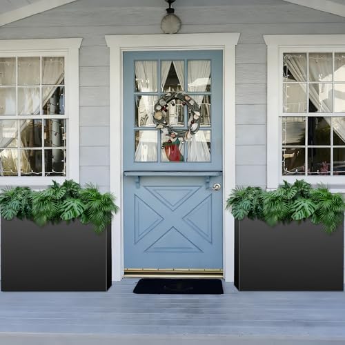 Tall Rectangular Planter,38" L x 13" W x 30" H Metal Large Planter Box - Image 6