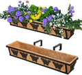 2-Pack 32IN Window Box Railing Hanging Planter Coco Liner Basket by TPHUC
