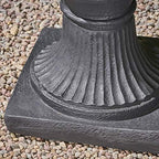 Great Deal Furniture GDFStudio Garden Urn Planter, Roman, Botanical, Black Lightweight Concrete - Image 5