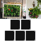 Vertical Garden Wall Hanging Planter with 3 Pockets 5Pcs Plant Growing Bags Wall Mounted Degradable 3Pockets Planter Garden Accessory Wall Mounted Hanging Wall Planter Fence - Image 4