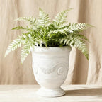 Urn Planter, 16.5 Inch Large White Garden Plant Pots - Image 7