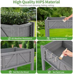 HIPS All-Weather Raised Garden Bed with Legs,47.2"L x 17.3"W x 29.7"H - Image 4