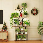 9 Tier 66" Tall Plant Stand with Grow Lights for Indoor Plants（Black） - Image 6