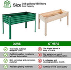 Land Guard Galvanized Large Metal Raised Garden Bed with Legs for Vegetables (Green) - Image 5