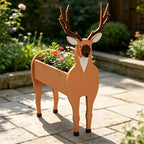 Animal PVC Flower Pot, Deer Shaped Succulent Planter Flower Holder for Garden Patio Balcony Window Sill, for Birthday Pet Lovers, 36x22cm(14x9in) - Image 2