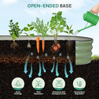 Galvanized Raised Garden Bed Outdoor, 8x2x1ft, Olive Green - Image 6