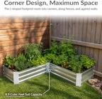 Sunnydaze Clover Galvanized Raised Garden Bed for Vegetables & Flowers - Image 3