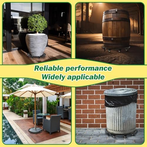 Colingmill Plant Stand Garden Carrier Heavy Duty with Locking Wheels 26 Inch Plant Saucer Roller Dolly Base for Large Potted Fish Tank Trees up to 1600lbs PU Wheels with Brakes Mover Indoor Outdoor - Image 5