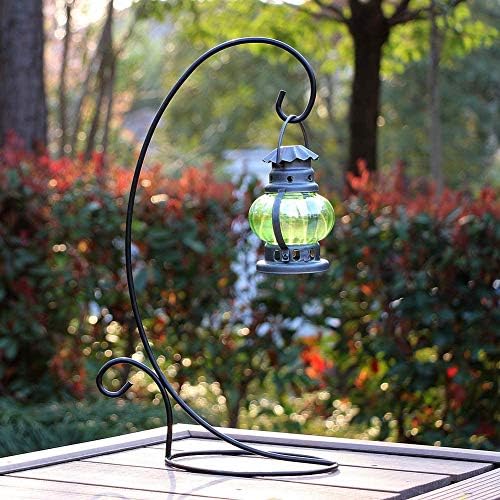 E-view Ornament Display Stand Set of 2 - Metal Stand Flower Pot Holder Rack for Hanging Glass Globe Air Plant Terrarium, Lantern, Witch Ball - Iron Home Wedding Decoration (18") - Image 4