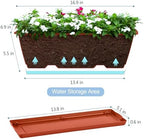 Window Boxes Planters 17’’ Railing Planter Box with Adjustable Brackets - Image 4