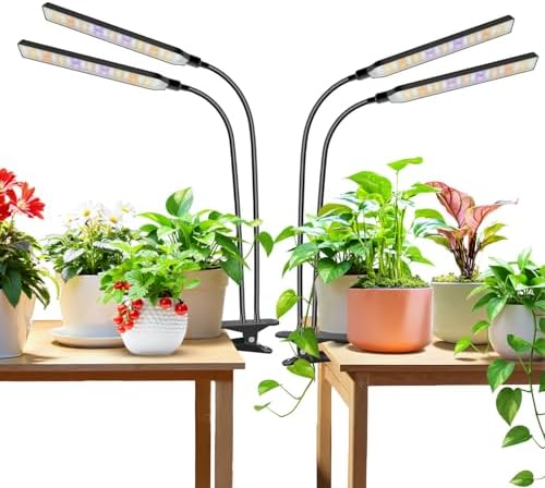 Aumtrly Grow Light Clip on, 2 Pack Black, 228 LED Full Spectrum Plant Lamp by Aumtrly