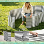 Raised Garden Bed Outdoor Upgrade Oval 2 Pack Tall 8x4FT, Galvanized Metal Garden Beds to Grow More in the Same Space, Raised Beds for Gardening Vegetables & Flowers Reinforced Design - Image 4