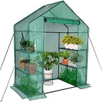 Portable Walk-in Greenhouse for Outdoors, 56x30x76 Plant House with Shelves by KOKSRY