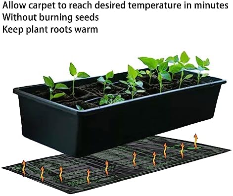 2Pcs Waterproof Seedling Heat Mat, 19.7 X 10in Plant Seed Germination Growth Constant Temperature Pad, Warm Hydroponic Heating Pad for Indoor Home Gardening, Greenhouse(110V-US) - Image 3