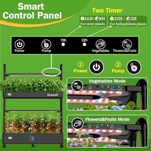 Growell 60 Pods Large Hydroponics Growing System, Vertical Indoor Garden - Image 4