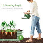 Best Choice Products 4x2x1ft Outdoor Metal Raised Garden Bed Outdoor, Oval Deep Root Planter Box for Vegetables, Flowers, & Herbs, 51 Gallon Capacity, Rubber Edge Guard, 100% Non-Toxic - Sage Green - Image 4
