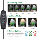Grow Light,Full Spectrum Pot Clip LED Plant Growth Light with Auto On/Off Timer 3/9/12H,Plant Lamp with 360°Rotatable Gooseneck, 10 Dimmable Brightness, Ideal for Small Indoor Plants, 3 Pack - Image 5