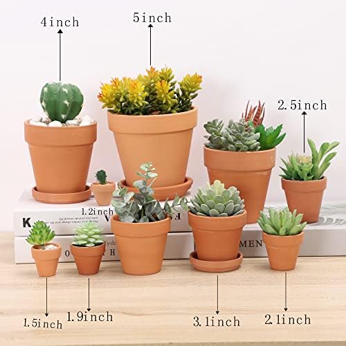 Yishang 2.5 inch Terracotta Pots with Drainage Holes,Small Mini Clay Ceramic Pottery Planter,Cactus Flower Terra Cotta Pots,Succulents Nursery Pots for Indoor/Outdoor Plants,Crafts,Wedding-72 Pack - Image 5