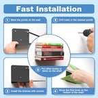 FENTEC 6 Pack Black Invisible Floating Bookshelves for Wall Mounted - Image 7