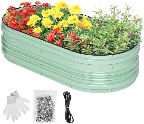 WORKPRO 4x2x1ft Galvanized Raised Garden Bed Set by WORKPRO