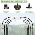 Garden Arch Trellis - 69"L*71"W*87"H, Trellis for Climbing Plants Outdoor - Image 3