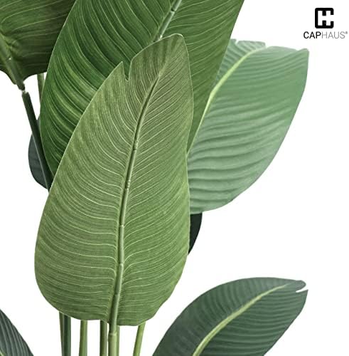Fencer Wire Artificial Bird of Paradise Tree, Fake Plant in Pot with Dried Moss, Premium UV Resistant Lifelike Tropical Home Décor, 5 Feet, 60 Inch Faux Tree with 10 Trunks for Indoor/Outdoor Use - Image 4