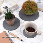 Diatomaceous Earth Coaster 4/6/8inch Diatomite Plant Saucer Stone Plant Sourcer Instant Dry Water Absorbent Diatomite Tray (Dark Gray) - Image 5