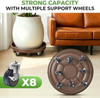 20 inch Plant Saucer Rolling Metal Extra Large Plant Caddy, 550 Lb Capacity - Image 6