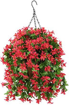 INQCMY Fake Hanging Flowers with Basket Artificial Violet for Outdoor by INQCMYPlantRack