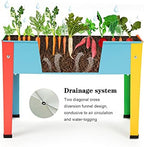 Raised Garden Bed With Legs, Galvanized Planter Box for Herbs and Vegetables (Multi-Colored) - Image 5