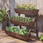 Wooden Vertical Raised Garden Bed, Tiered Planter Box, Garden Planter Stand by PULIJIAJU