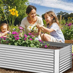2 Pack Tall Corrugated Galvanized Steel Raised Garden Bed Outdoor, Metal Above Ground Garden Bed for Vegetables and Flowers, Rectangle Raised Beds for Gardening-6x3FT - Image 2