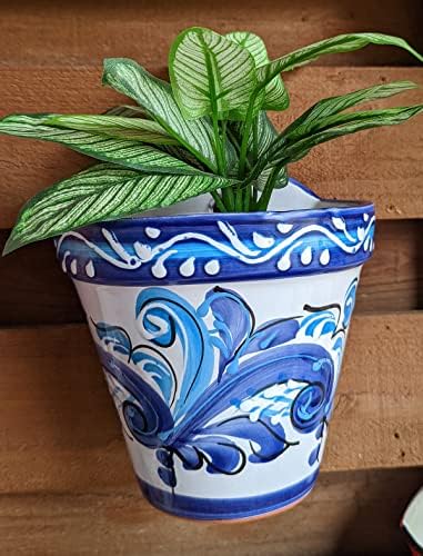 Spanish Wall Planter, Flower Pot, Planter, Wall Pocket 6.5""D - Image 2