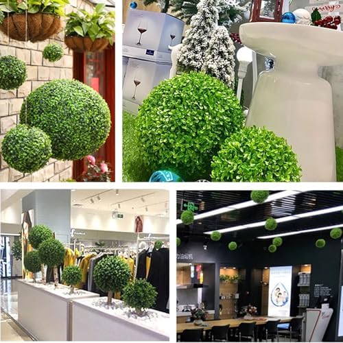 Decorative Faux Dried Moss Balls Dia 16in, Faux Grass Decor Fake Plant, Artificial Grass Plastic Flower Plant, Small Artificial Plants, Garden Spheres Decorative, Green Grass Plant Ball Spheres - Image 6