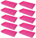 SUNPACK 10" x 20" Heavy Duty Mesh Plastic Seed Starting Tray, Magenta, 2.3" (Pack of 10) - Ensures Water Drainage and Aeration, Perfect for Greenhouses or Indoor Gardening by SUNPACK
