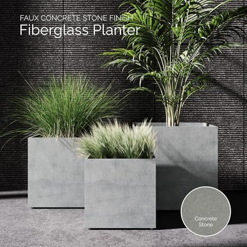 Reglito Cube Planters for Outdoor Plants, Square Indoor/Outdoor - Image 3