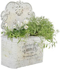 All Chic Metal Wall Planter Wall Mount Planter Wall Haning Planter Outdoor Metal Wall Planter Wall Vases for Flowers Shabby Chic Wall Decor for Rustic Farmhouse by HOME