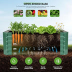 Raised Garden Bed Kit 4x2x1.4ft, Metal Planter Boxes Outdoor, Green - Image 6