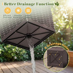JUMMICO 30" Front Porch Resin Rattan Tall Planters 2 Pack, Inner Tray - Image 7