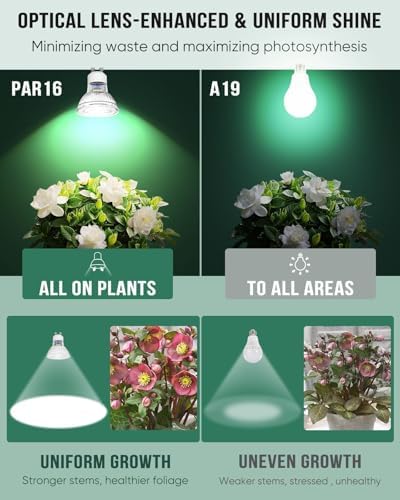 GU10 Grow Light Bulb for Indoor Plants, 5W, Ivory White, 6-Pack - Image 3