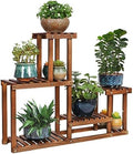 Pine Wood Plant Stand Indoor Outdoor Multi Layer Flower Shelf Rack by COOGOU