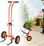 Plant Caddy with Wheels, Heavy Duty Plant Mover Cart with Adjustable Grabbing Arm and Strap, 175 LBS T-Handle Plant Dolly with Suction Cups for Plant Pots Garden Pot Trolley Indoor Outdoor Use, Orange by AugFir