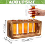 Glass Plant Propagation Station with 5 Test Tubes Colorful Planter Vase - Image 2