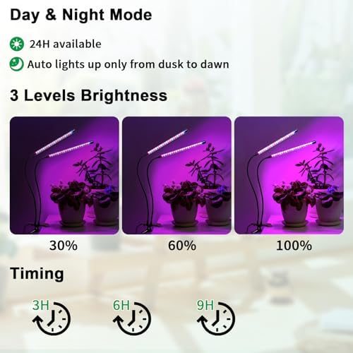 2 Heads Clip Solar Grow Lights with Red Blue Spectrum for Indoor Plants - Image 5