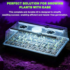 60-Cell Self-Watering Seed Starter Tray with Grow Light, Upgraded 1–24H Timer, Seed Trays with Humidity Dome, Indoor Gardening System, Starter Kit for Seeds, Plant Germination - Image 7