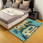 Erosebridal Happy Camping Rv Area Rug 4'11" x 3'3" Palm Trees Silhouette Living Room Rugs Sunset Summer Style Decorative Carpet Hawaiian Light Blue Indoor Floor Mat - Image 3