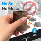SereneLife Hydroponic Herb Garden - 6 Pod Indoor Kit, Full-Spectrum Grow Light, Adjustable Height, Smart Plant System, Black - Image 6
