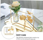 Xmas Nordic Ginkgo Leaf Glass Vase with Removable Tube Home Decor - Image 4