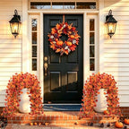 Artificial Fall Hanging Flowers for Outdoors, 4 PCS Morning Glory Vines - Image 2