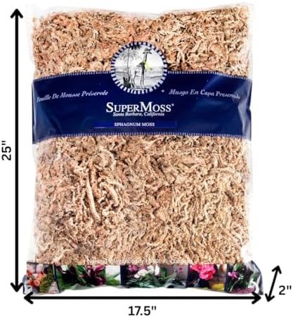 SuperMoss 7 59834 22303 0 Orchid Sphagnum Moss, 1400 in3 Bag (Appx. 32oz), Natural White - Image 2